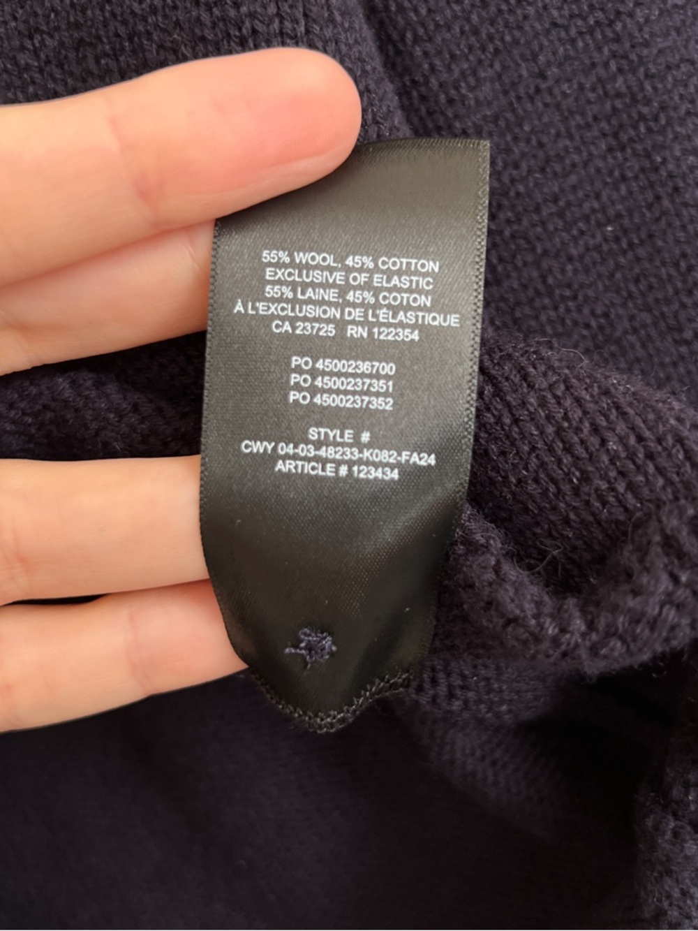 Aritzia Wilfred Admiral Basque V-Neck Cardigan Sweater - Picture 6 of 7